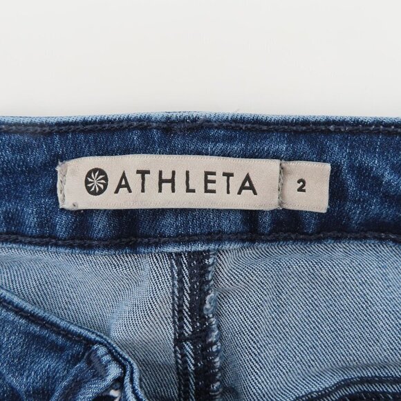 Athleta Sculptek Women 2 Skinny Slim Stretch Medium Wash Blue Jeans Cotton Blend - Picture 7 of 12